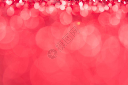 魅力散景红色bokoh节日的圣诞装饰背景闪发光图片