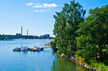 公园赫尔辛基的小码头自然风景中位于赫尔辛基户外结石图片