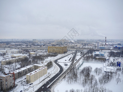 城市景观的俄罗斯圣彼得堡20年1月9日圣彼得堡市的天空线在冬季中观雪图片
