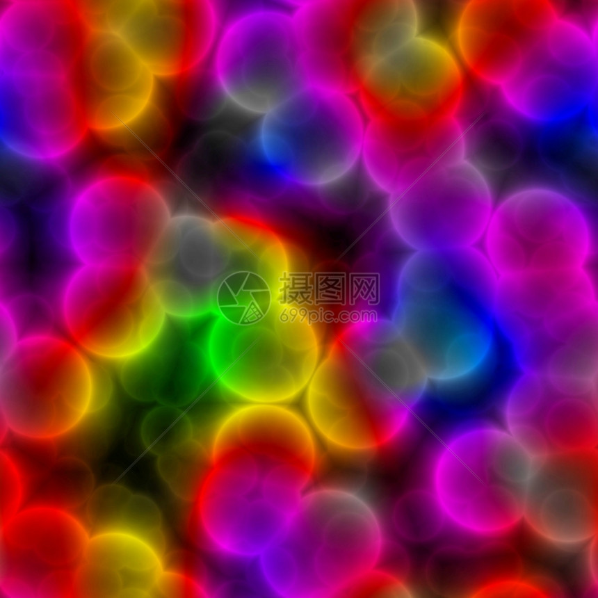 微观的抽象黑色背景上多彩细菌的数B微生物学图片