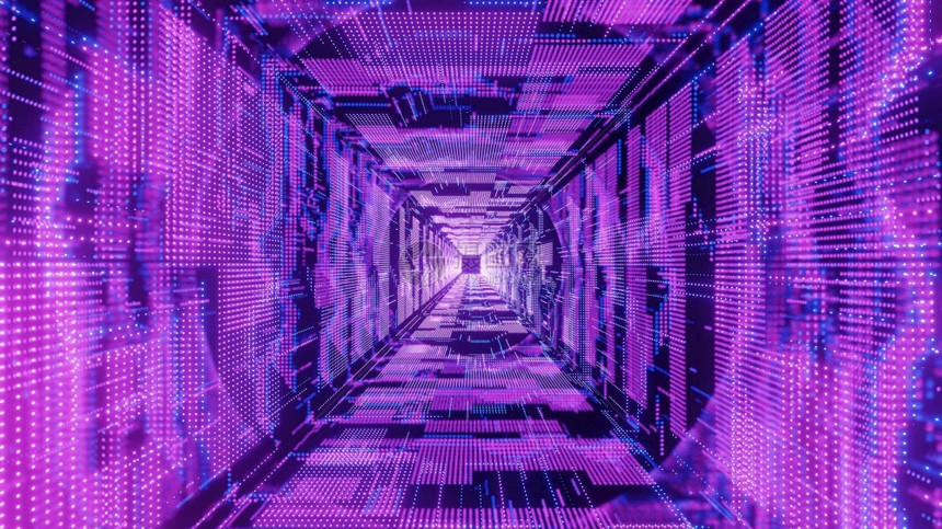 科幻背景时空隧道未来科技图片
