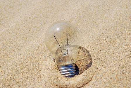 玻璃活力关于沙环境问题的灯泡概念现代图片