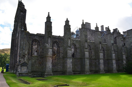 爱丁堡苏格兰Holorood修道院的废墟皇家镇佳能图片