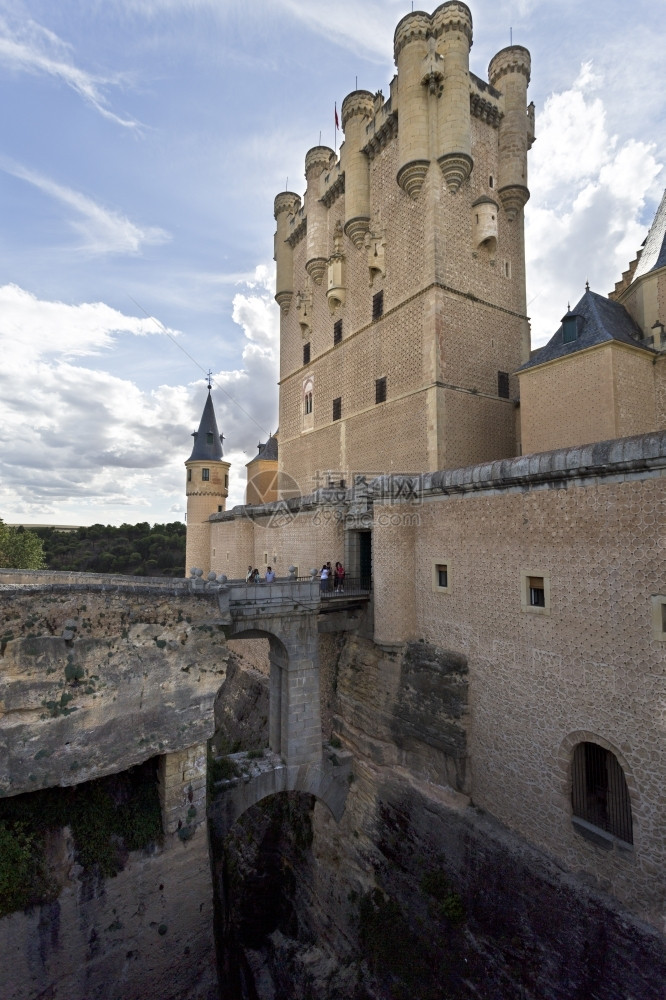 建造堡垒阿尔卡萨西班牙塞戈维亚ElAlcazar城堡的景象图片