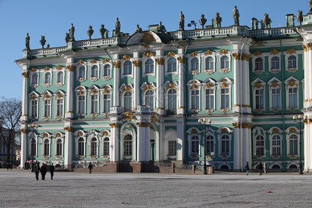 圣彼得堡冬季宫俄罗斯地标冬天图片