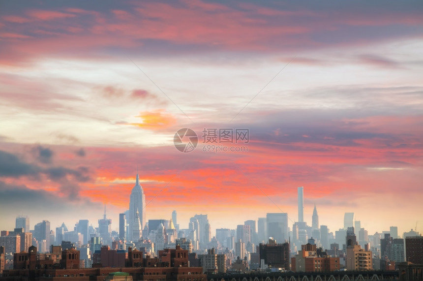 大都会夜里纽约市风景克天际线图片