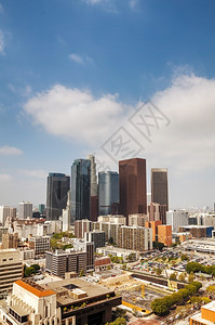在阳光明媚的一天洛杉矶市风景大都会天际线安吉利斯图片