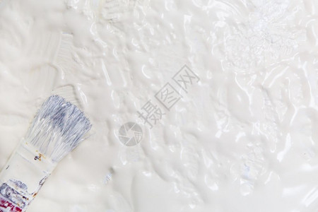 画 工具室内油漆装修用白和刷的罐头罩面家画艺术设计图片