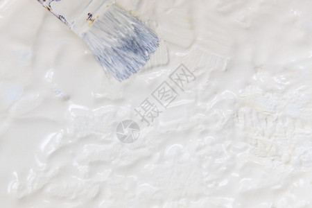室内油漆装修用白和刷的罐头罩面质地画笔能够图片