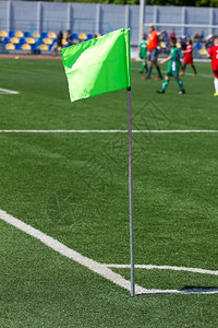 目标体育场的足球十字角旗帜草娱乐图片