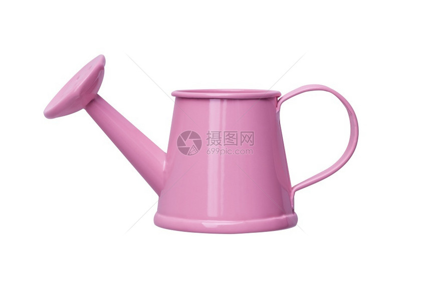 目的处理玩具粉红水可以隔离在白色背景上概念园艺附件图片