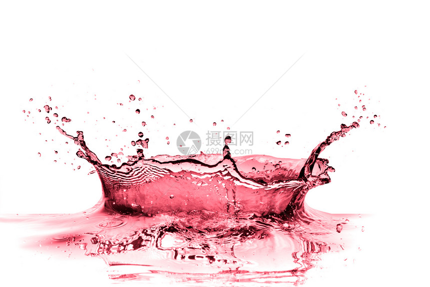 溅起红色的白上孤立红葡萄酒喷洒赤霞珠图片