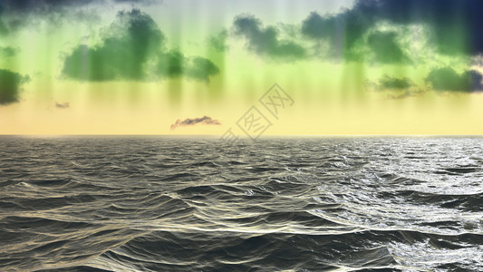 海洋上看到的极光图片