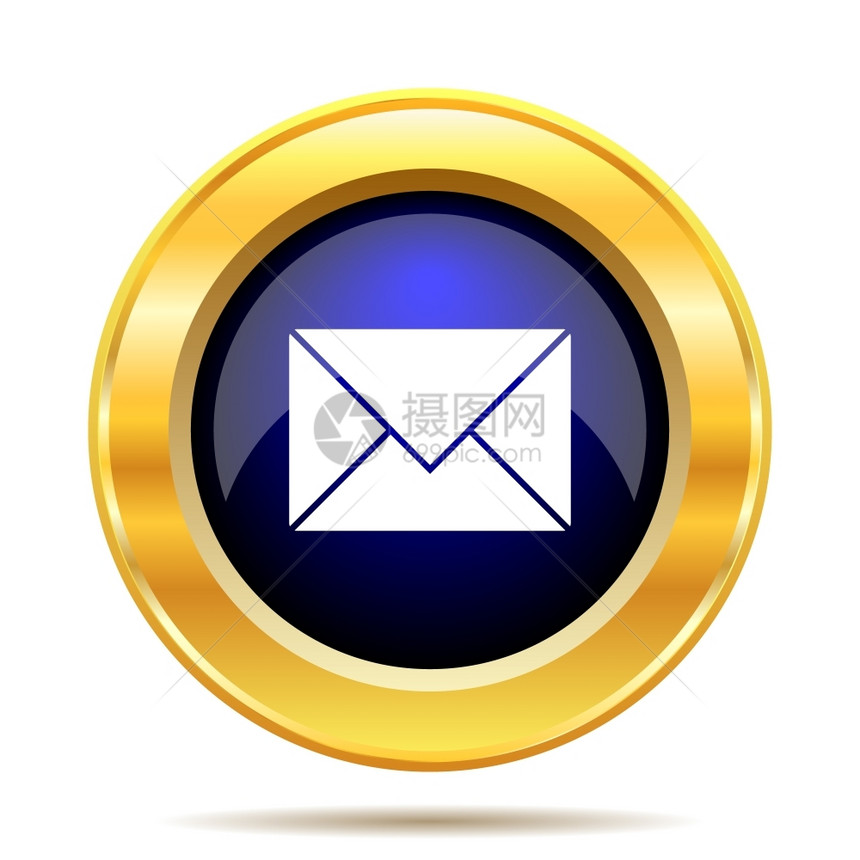 盒子象征网站白色背景上的电子邮件图标互联网按钮图片
