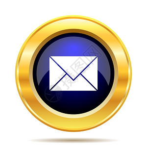 盒子象征网站白色背景上的电子邮件图标互联网按钮图片