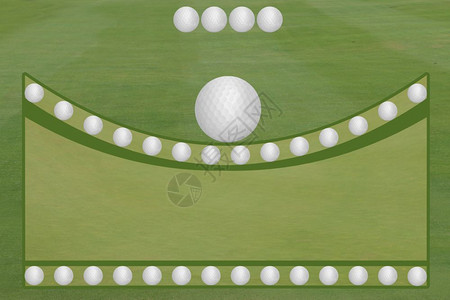 运动课程盒子慈善机构球高尔夫道绿色高尔夫开放文本区域模板排设计图片