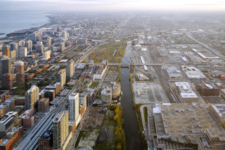 城市的建造旅行芝加哥南面的全景图片