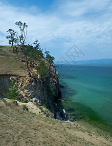 贝加尔湖景观俄罗斯西伯利亚Baikal湖奥尔克翁岛海岸水图片