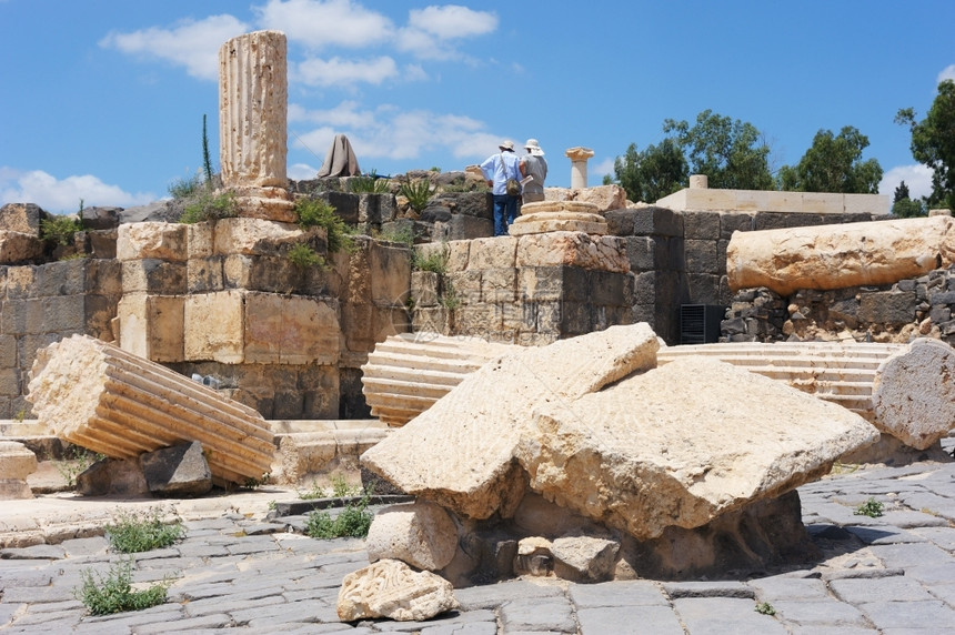 贝特集市澡堂以色列罗马古城贝希安的废墟图片