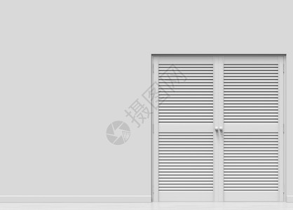 3d翻版空间墙背景的灰色木壁橱门建筑学质地家背景图片