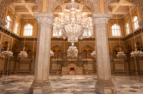 印度海得拉巴的尼赞古宫殿王座摄影屋图片