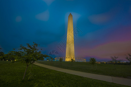 哥伦比亚区美国黄昏华盛顿纪念碑图片