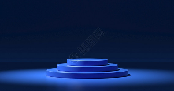 圆形底座阴影底座场景产品3D灰色前方从深蓝背景最上一层光亮的黑蓝色背景设计图片