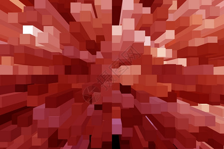 曲线梁红色抽象纹理奇怪的红色抽象纹理与方形光束抽象的图片