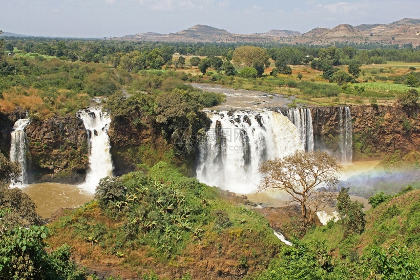 青尼罗河瀑布巴哈达尔埃塞俄比亚非洲户外景点观图片