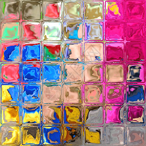 几何的网格闪亮多彩玻璃块的图案堵塞图片