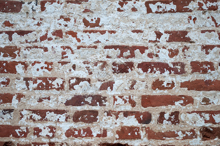 粗糙的旧风化红砖墙背景旧复古砖墙背景材料老的图片