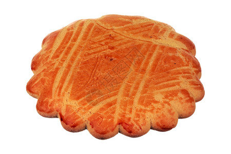 维斯尼诺夫一个短面包饼干被白色背景隔开自制食物图片