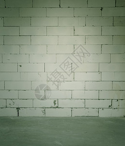 家带有水泥地板和街区墙底壁背景的黑暗房间Ventage过滤效应地面图片