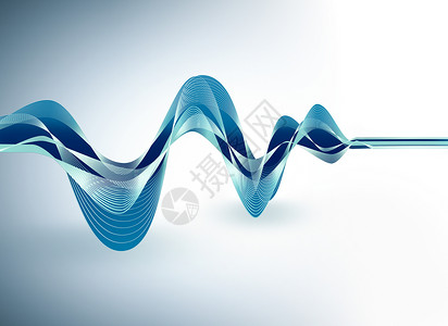 未来派有创造力的光背景动态蓝色数字波Name商业图片