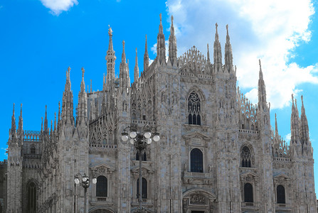 意大利米兰DuomodiMilo米兰大教堂宗的建筑学图片