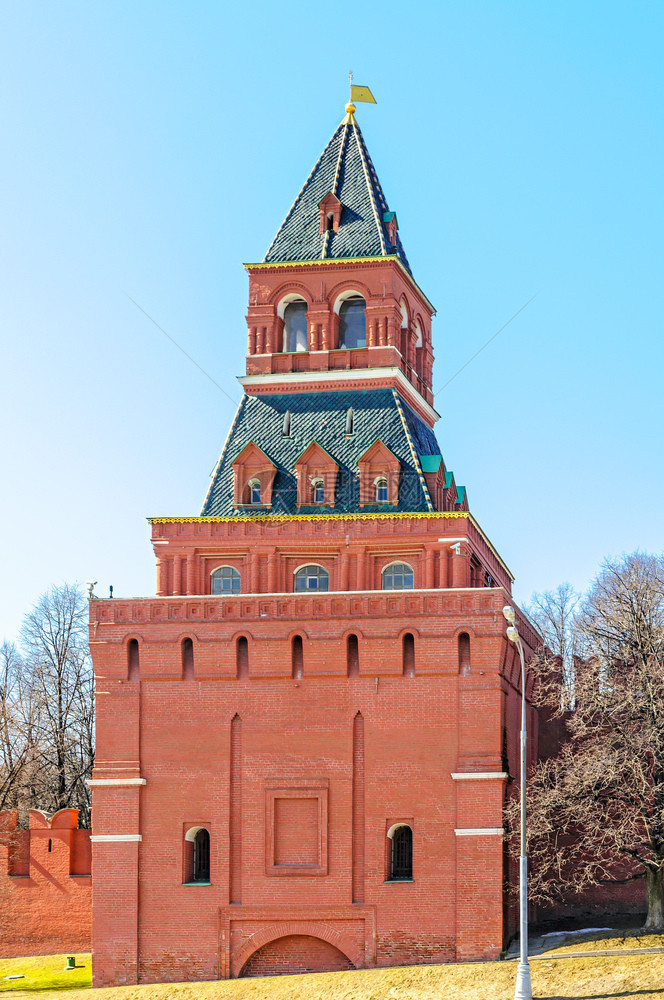 一种旅游莫斯科克里姆林宫堡垒的塔楼俄罗斯图片