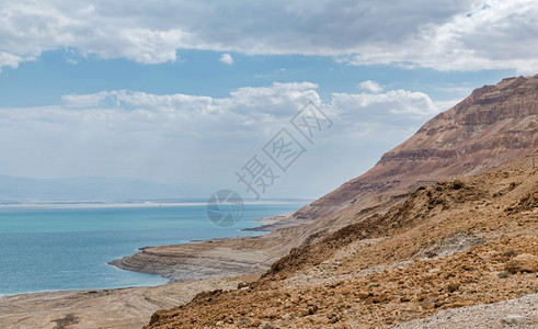 以色列沙漠景观死海以色列沙漠景观死海地平线旅行土图片