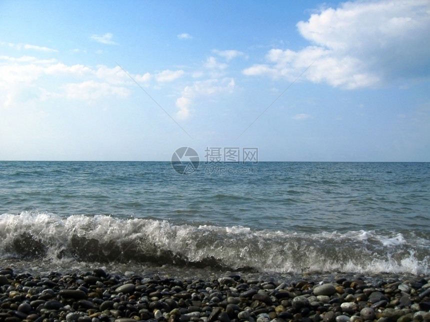 宽的黑海滨夏季旅程Summer行程蓝色的旅图片
