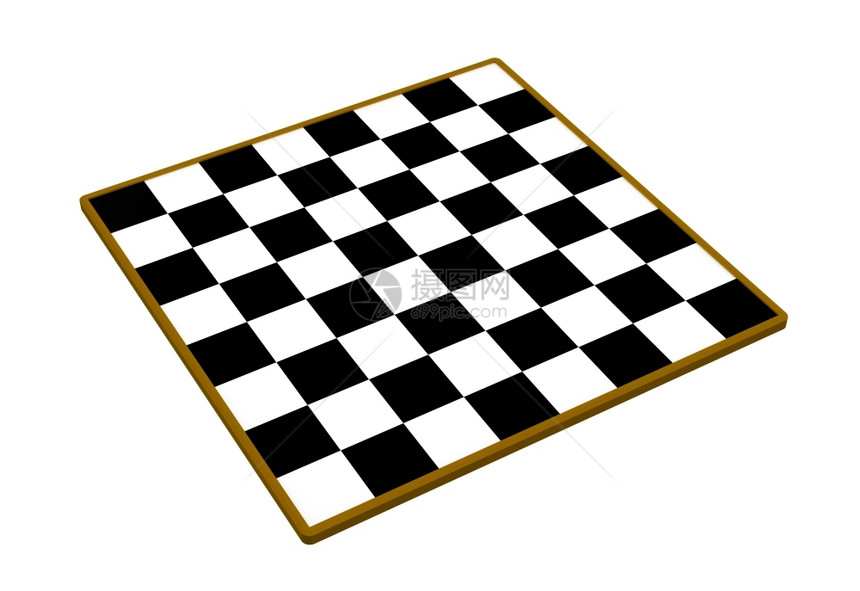 将死桌子空的象棋盘孤立于白色3d铸成赢图片