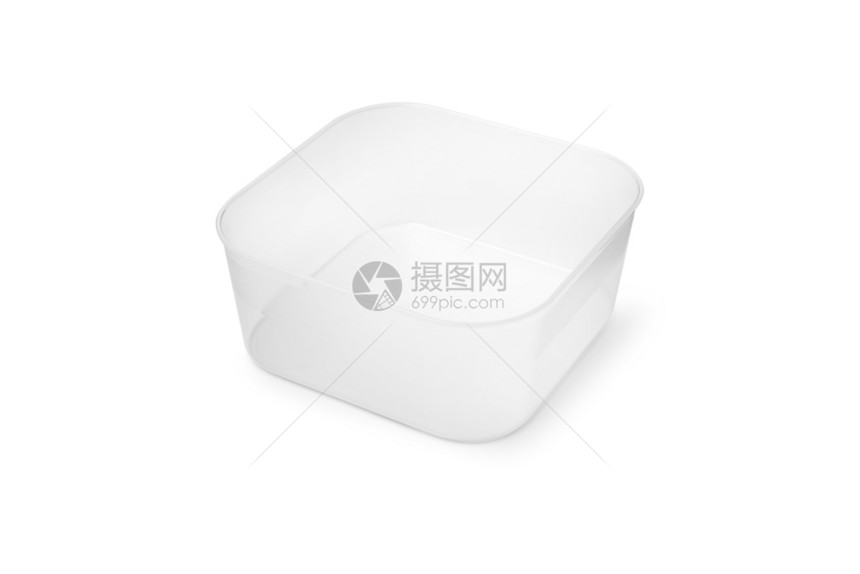 产品蓝色的白背景塑料食品储存容器有剪片路口清除图片