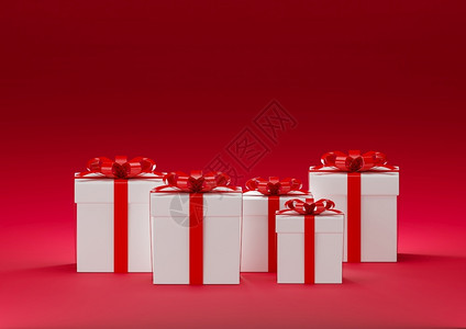 带复制空间的白色礼品盒易于填充文本假期生日纸图片