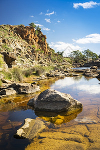 风景内陆澳大利亚农村外乡的美丽绿洲自然图片