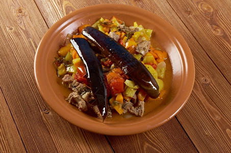 阿贾普桑达利煮熟的食物高清图片