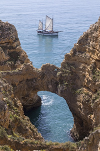 葡萄牙阿尔加韦拉各斯附近PontadaPiedade旅游自然海图片