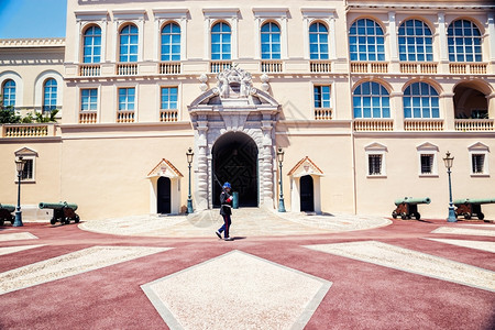 帕拉第奥入口2018年6月日摩纳哥维尔亲王宫图像户外建造背景