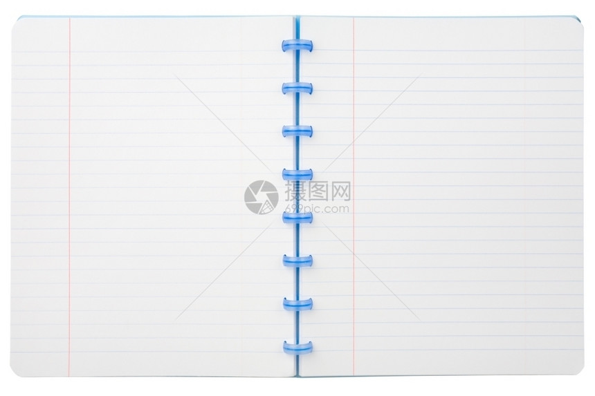 商业复制笔记用在白背景与剪切路径分离的线条作笔记目图片