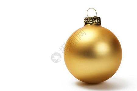 闪耀马特金色沉闷的圣诞球白色背景上的金沉闷圣诞球斯塔克图片