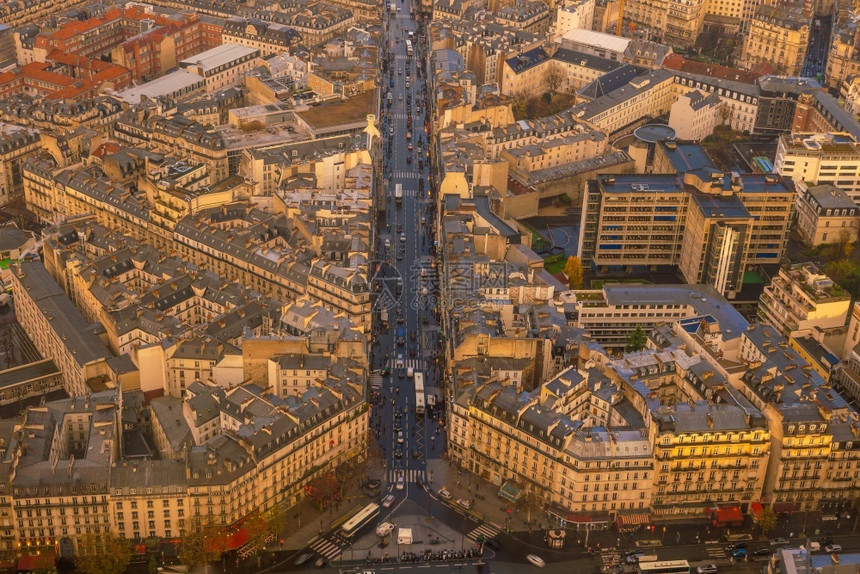 美丽的天际线法国巴黎的天从最顶端看法国旅游图片