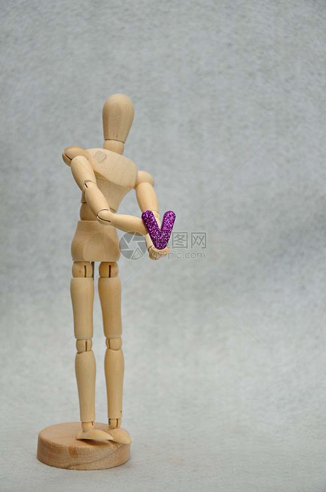 持信函V的木制假人教学四肢身体图片