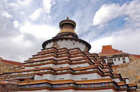 昆本Palco寺的GyantseKumbum宗教爬坡道图片